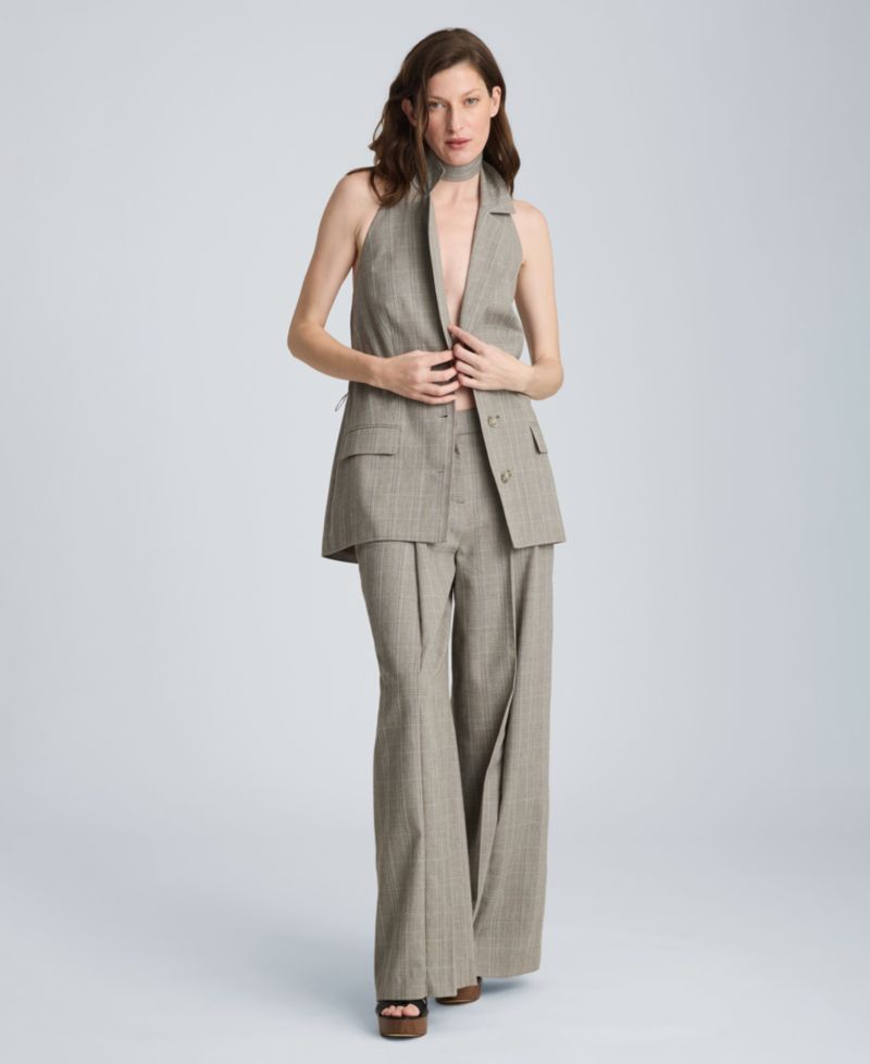 Women's High-Rise Pleated Wide-Leg Pants