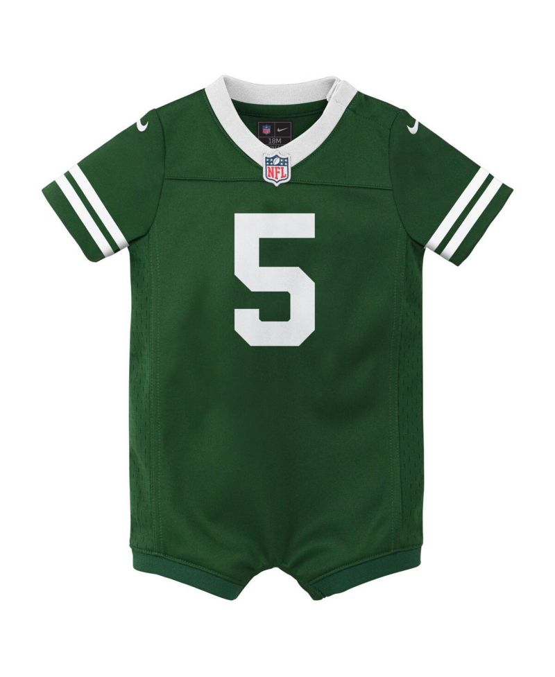 Newborn Garrett Wilson Legacy Green New York Jets Game Romper Jersey