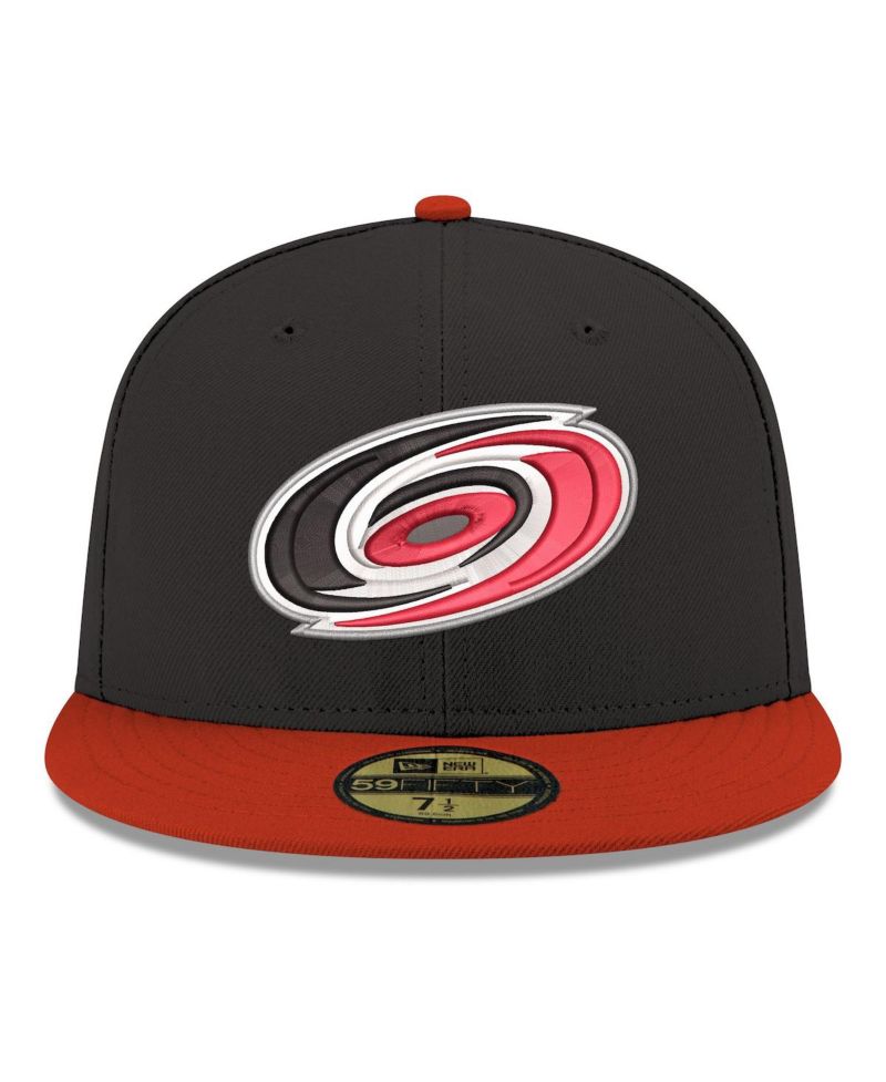 Men's Black Carolina Hurricanes Core Logo Two-Tone 59FIFTY Fitted Hat
