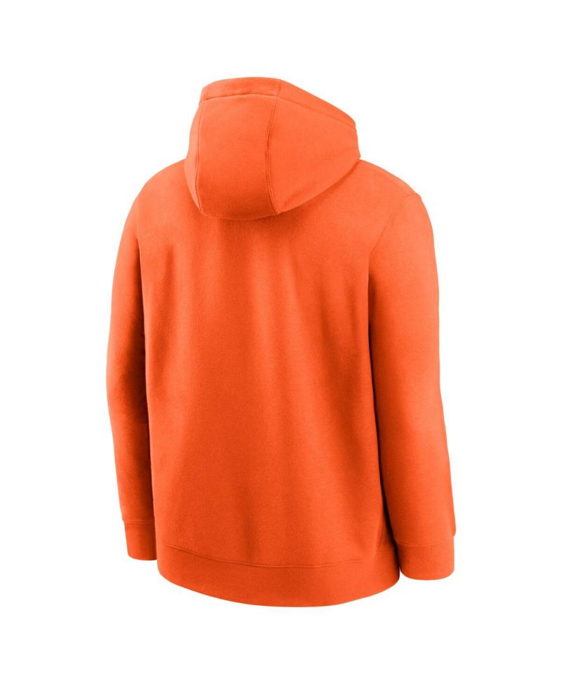 Men's Orange Cleveland Browns Club Fleece Pullover Hoodie