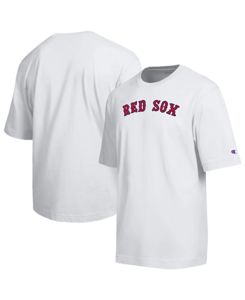 Men's White Boston Red Sox All Star Arched Chenille Wordmark T-Shirt