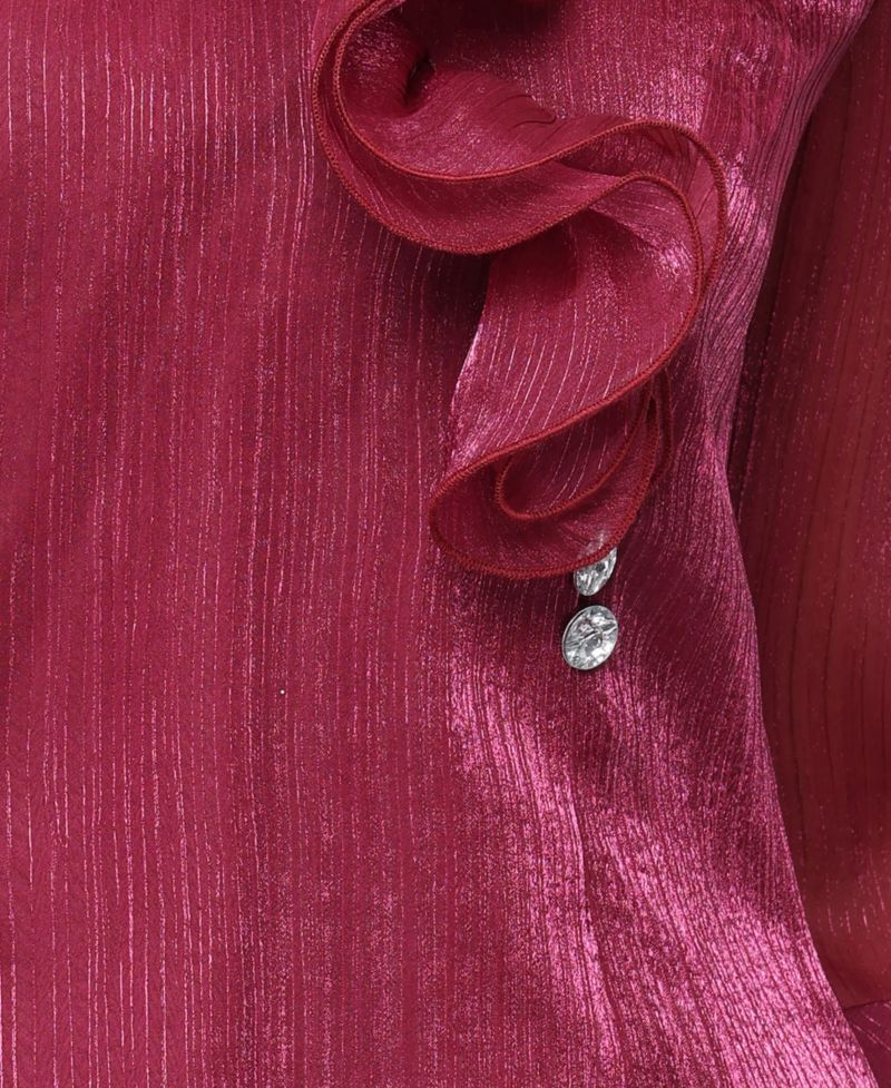 Women's Ruffle Neck Chiffon Top