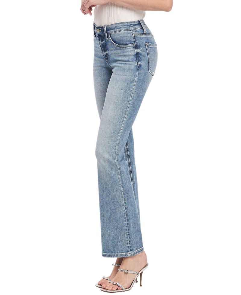 Women's Mid Rise Full Length Bootcut Jeans
