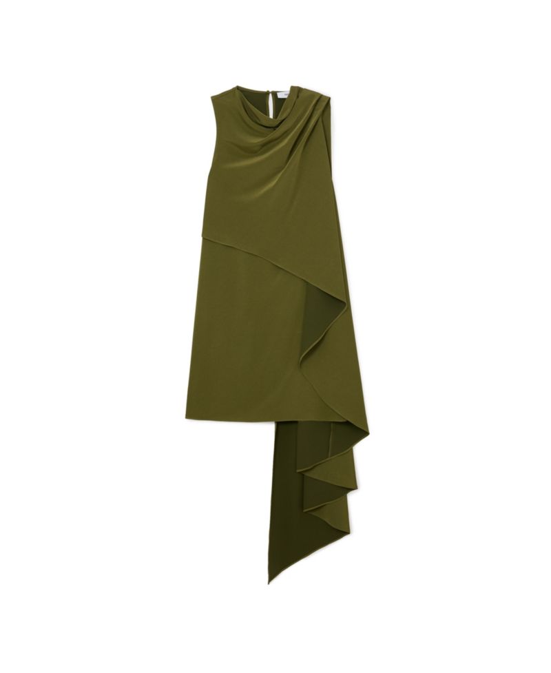 Women's Drape-Detail Layered Mini Dress