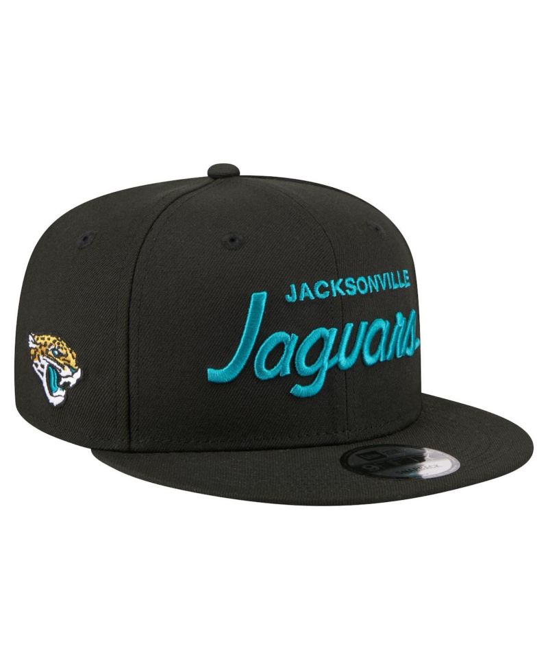 Men's Black Jacksonville Jaguars Core Team Script 9FIFTY Snapback Hat