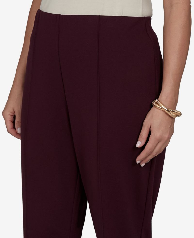 Plus Size Mid-Rise Pull-On Ponte Pants