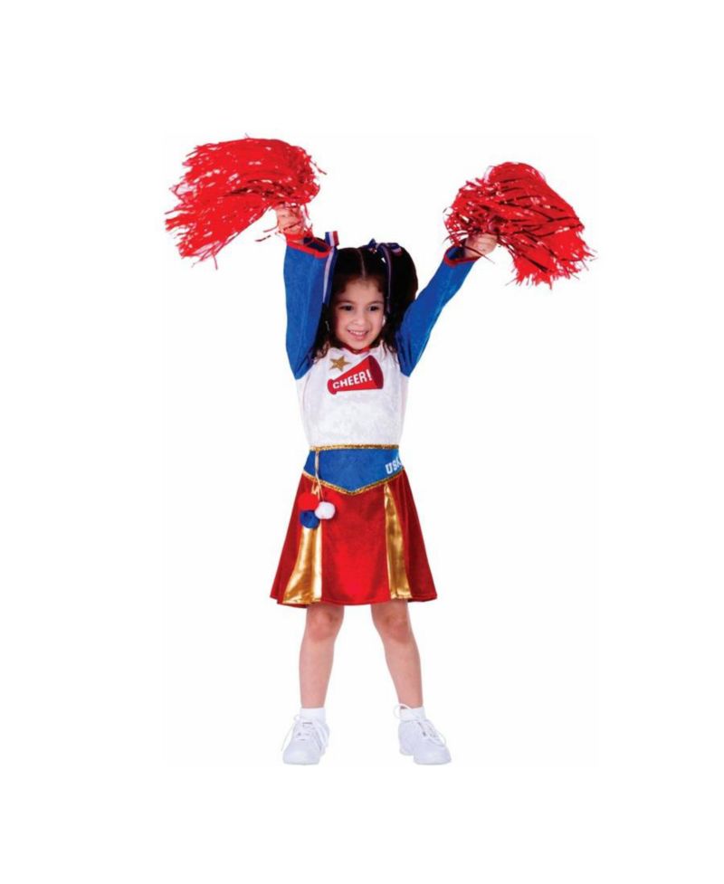 American Cheerleader Dress Costume - Kids Girls