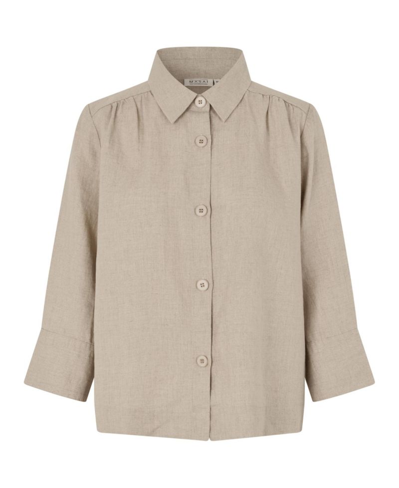 Women's Midakai 3/4-Sleeve Linen Button-Up Shirt