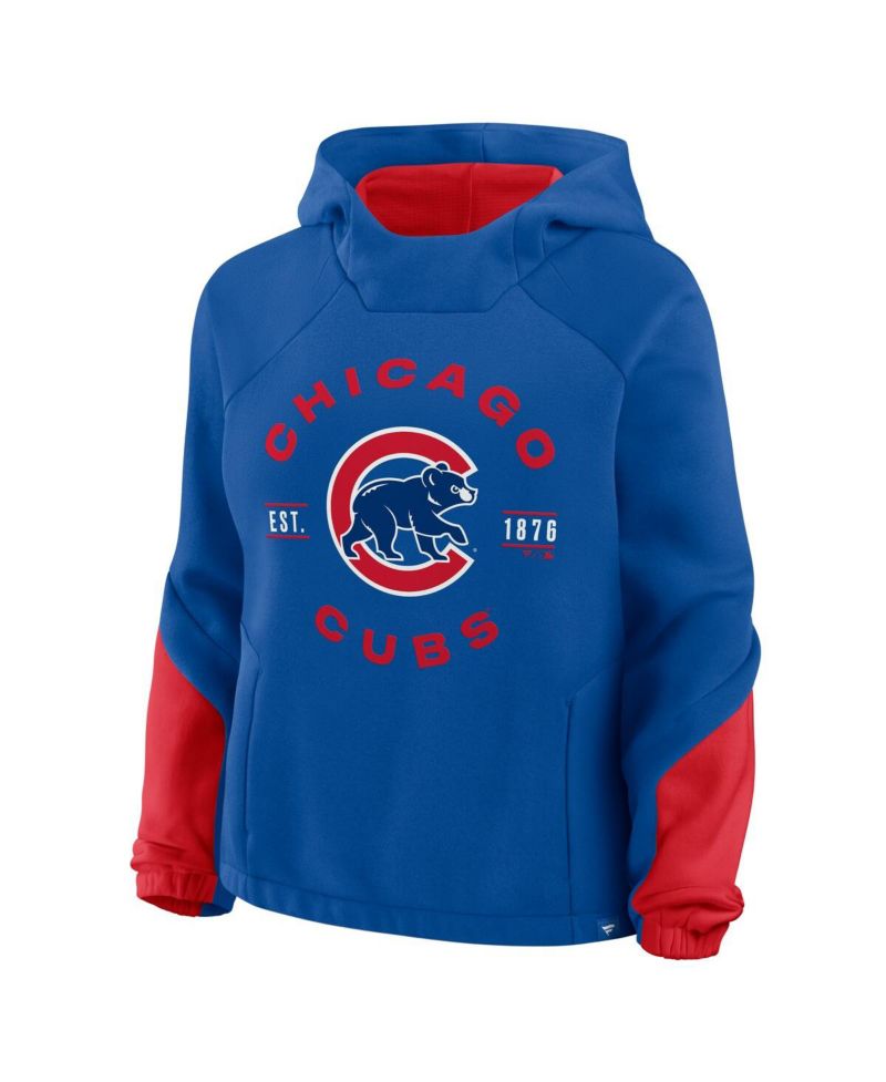 Women's Royal Chicago Cubs Oversized Time to Win Pullover Hoodie