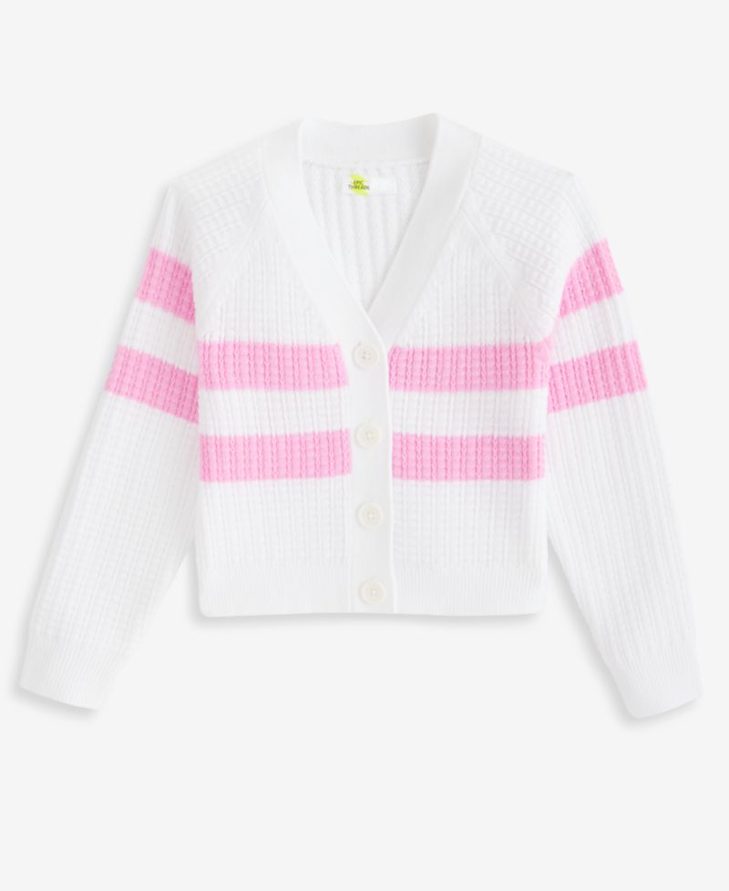 Girls' 5-20 Striped Cardigan