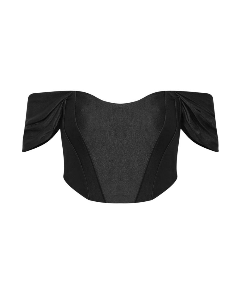 Plus Size Fleur Off Shoulder Fitted Corset