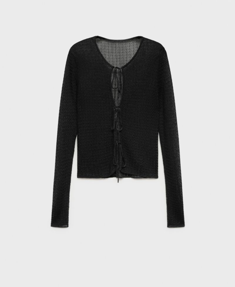 Women's Ties Knitted Cardigan