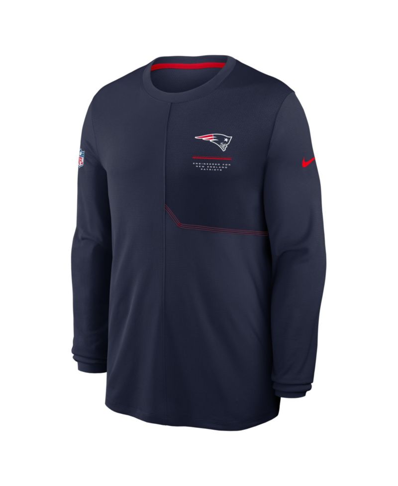 Men's Navy New England Patriots Sideline Coaches UV Dri-FIT Long Sleeve T-Shirt