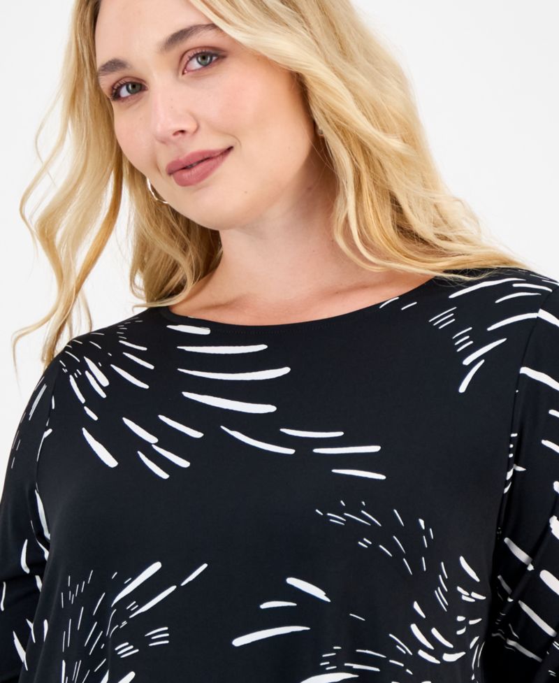 Plus Size Swing Top,v