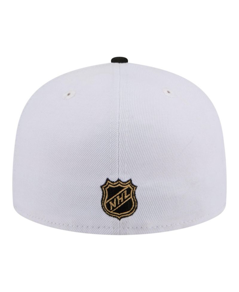 Men's White/Black Chicago Blackhawks Scripted 59FIFTY Fitted Hat