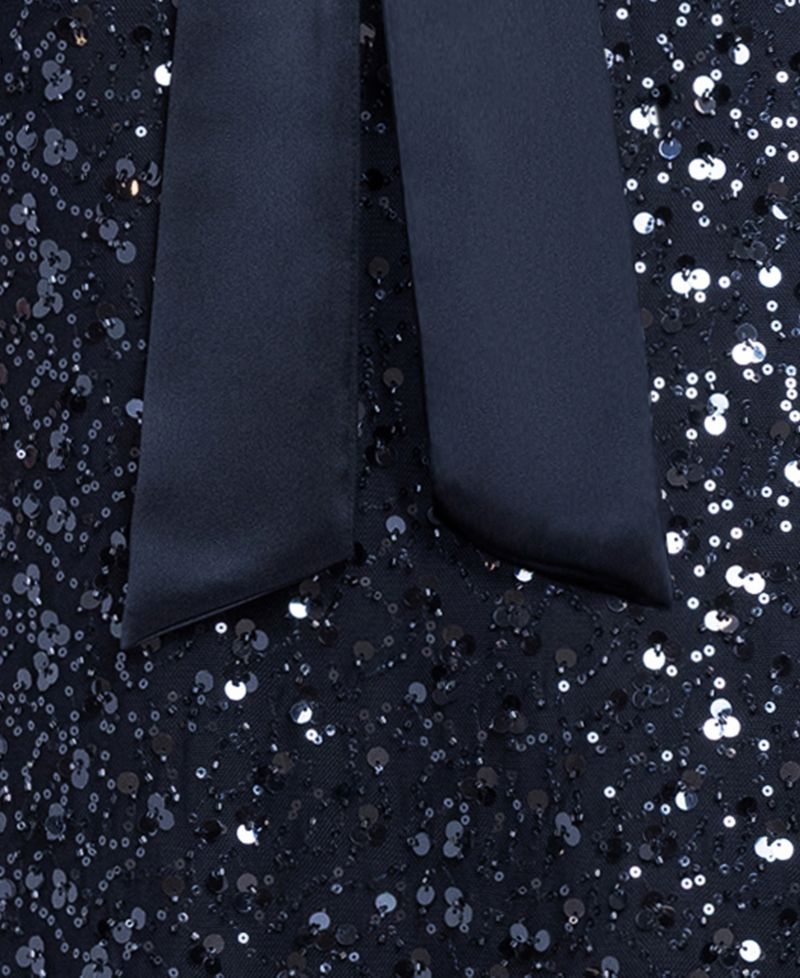 Women's Long-Sleeve Sequin Gown