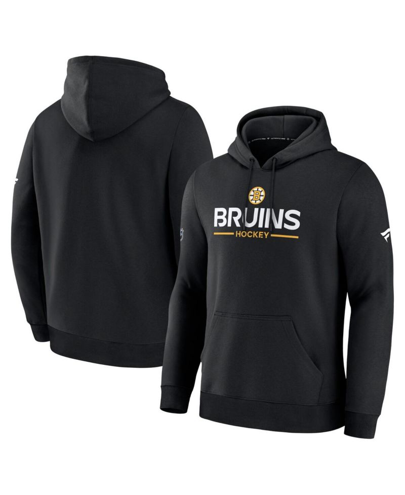 Men's Black Boston Bruins Authentic Pro Primary Hoodie