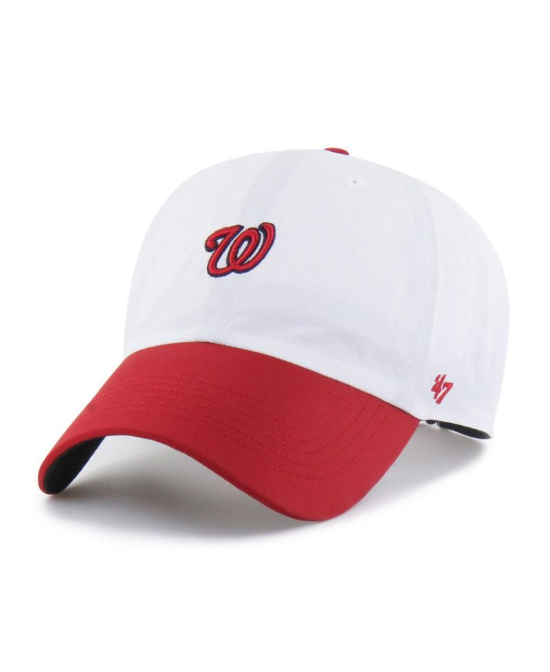 Men's White/Red Washington Nationals Vista Mini Clean Up Brrr Adjustable Hat