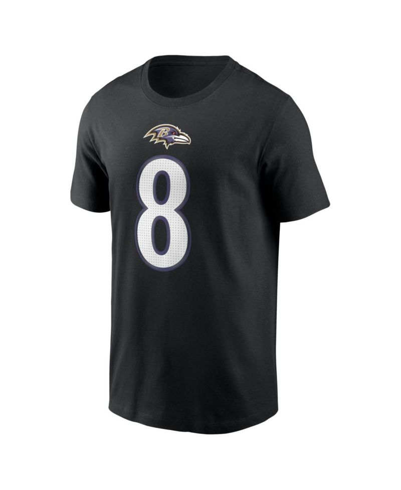 Men's Lamar Jackson Black Baltimore Ravens Name & Number T-Shirt