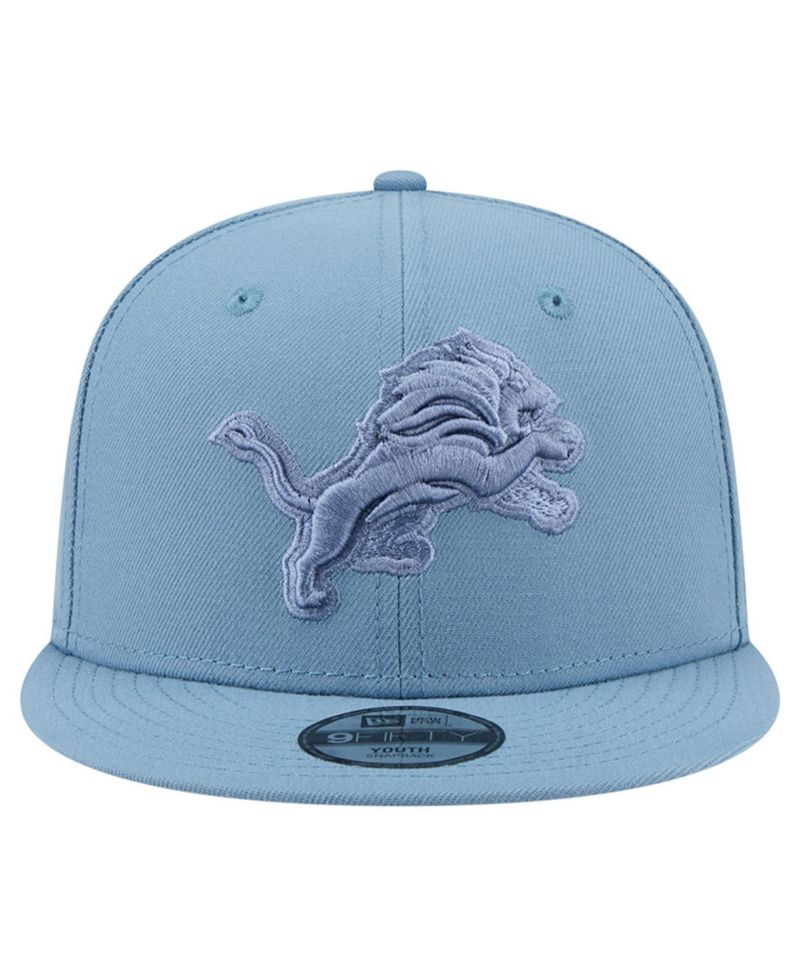Big Boys and Girls Blue Detroit Lions Color Pack A-Frame 9FIFTY Snapback Hat