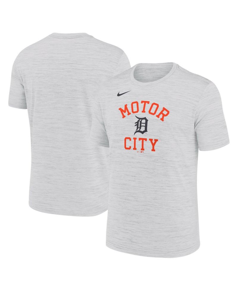 Men's Ash Detroit Tigers Velocity Team Phrase Dri-FIT T-Shirt