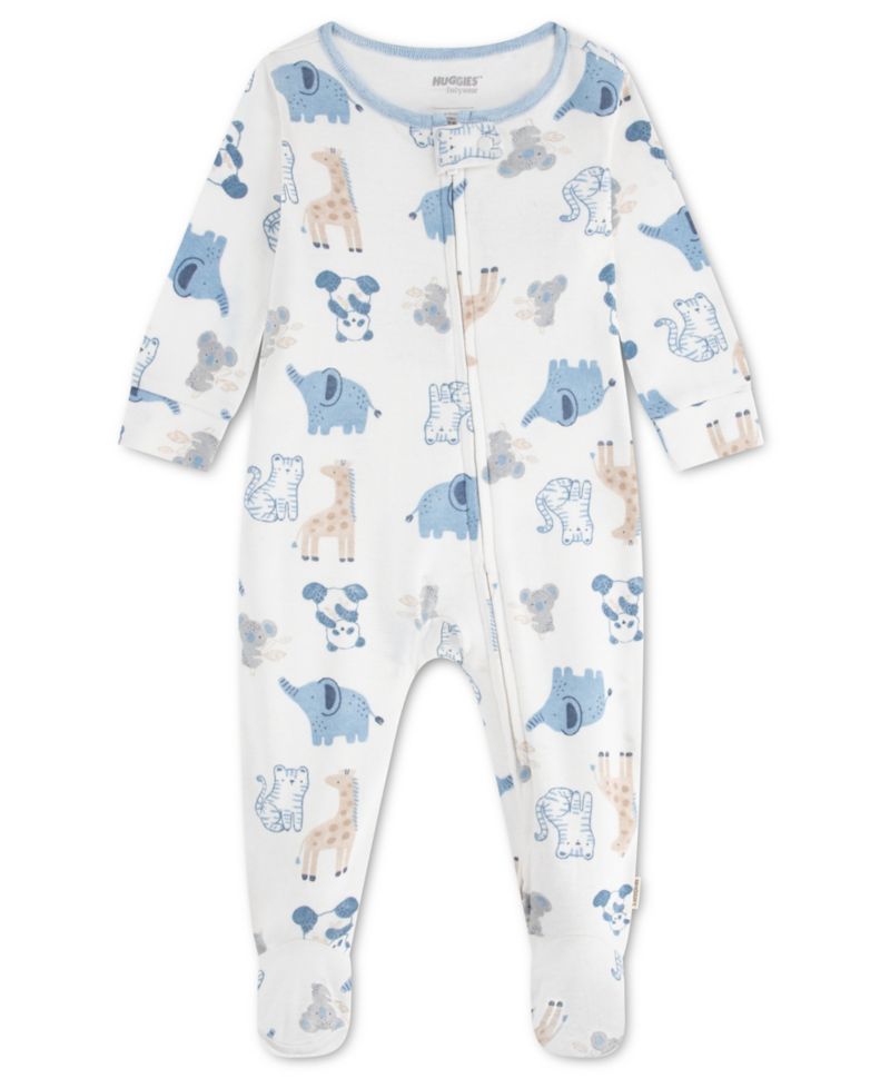Baby Boys' Babywear Long-Sleeve Footed Coverall
