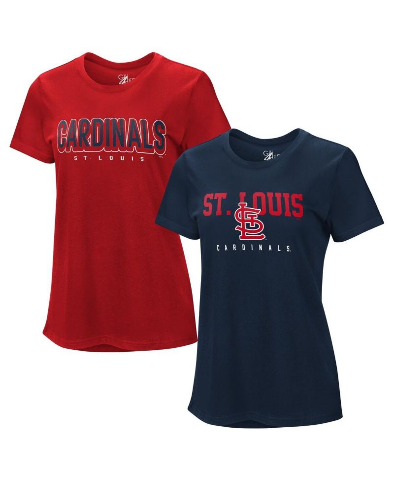 Women's Red/Navy St. Louis Cardinals Two T-Shirt Combo Pack