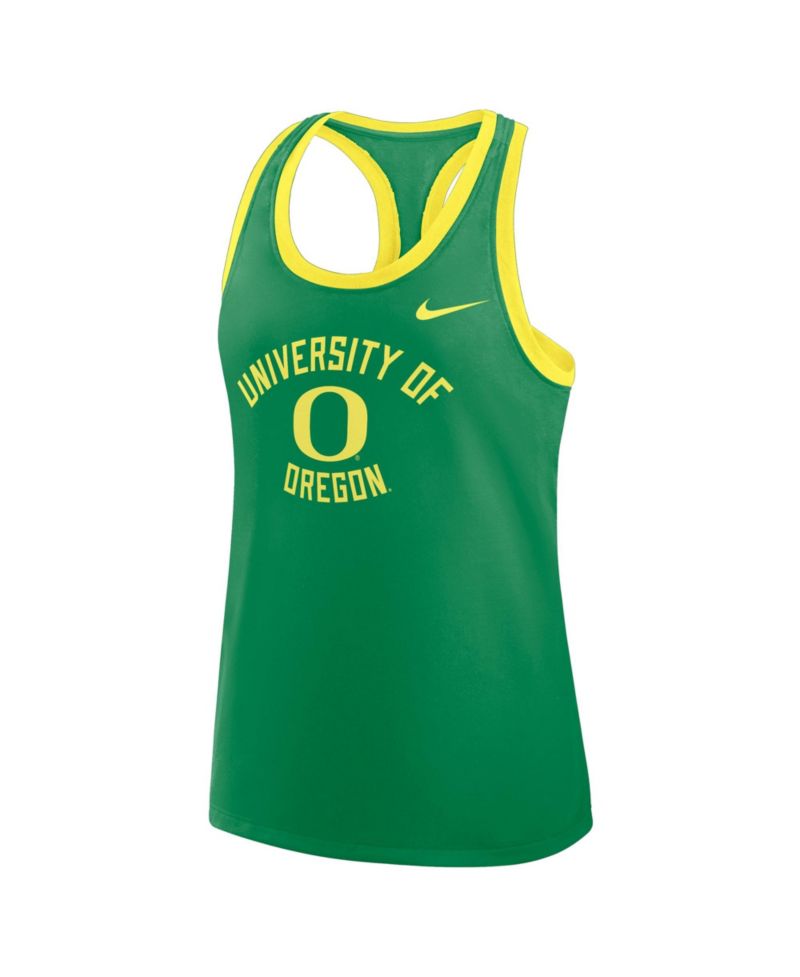 Women's Green Oregon Ducks Uni Name Tri-Blend Dri-FIT Tank Top