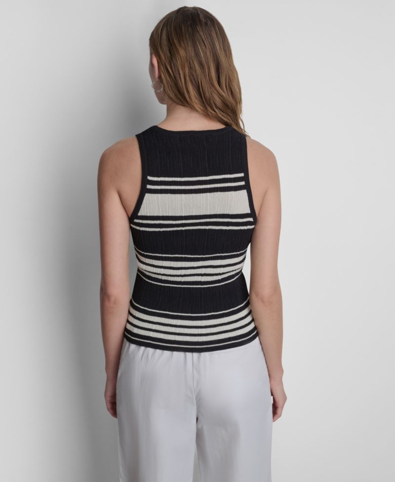 Women's Striped Sweater Tank Top