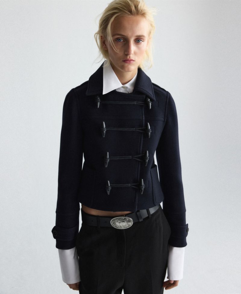 Women's Selection Wool-Blend Cropped Toggle Coat