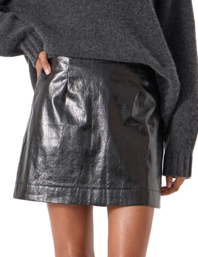 Women's Crackle Patent Mini Skirt
