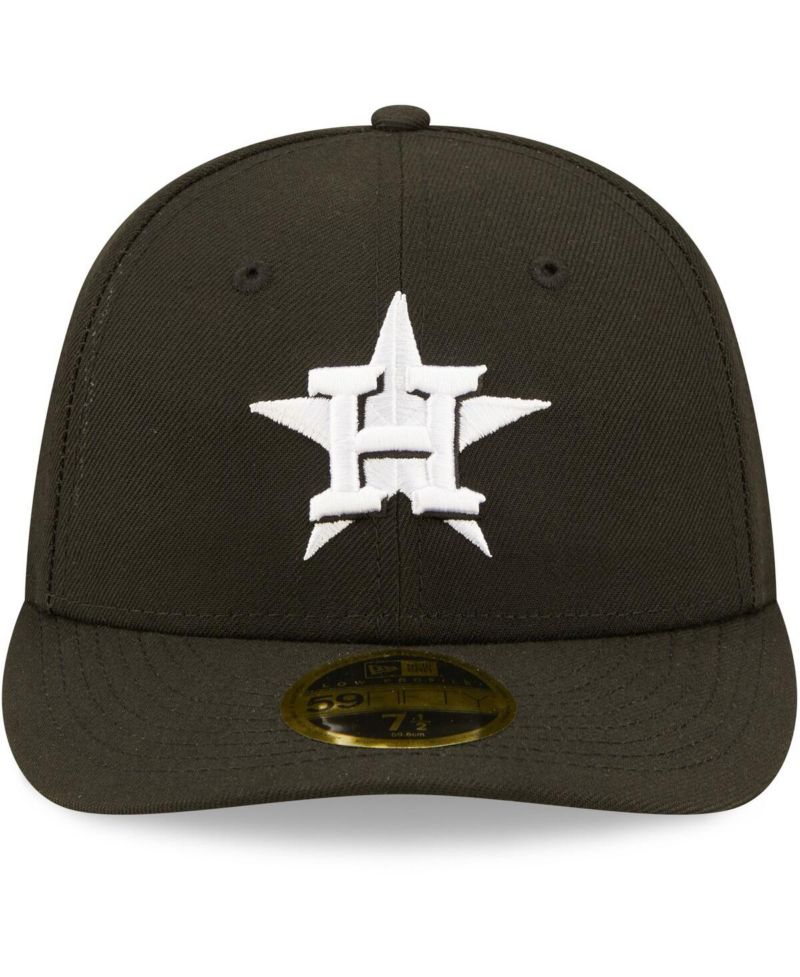Men's Houston Astros Black, White Low Profile 59FIFTY Fitted Hat