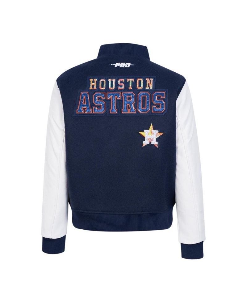 Women's Navy Houston Astros Game Day Classics Wool Varsity Jacket