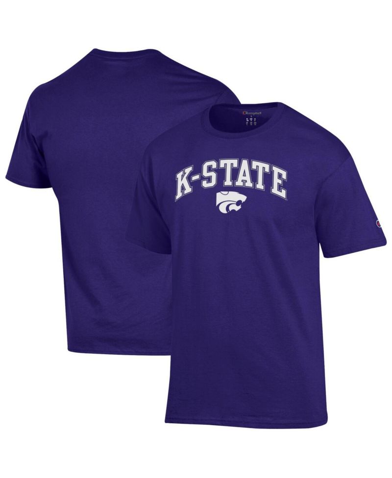 Men's Purple Kansas State Wildcats Arch Over Logo T-Shirt
