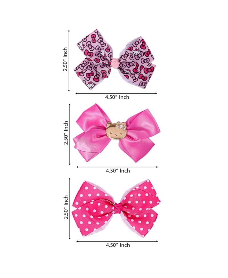 Girls' Officially Licensed Alligator-Clip Hair Clips, 3-Piece Set