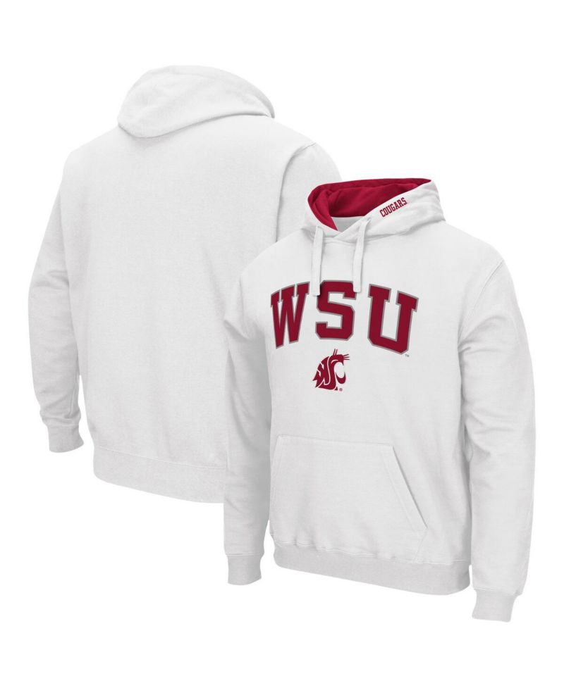 Men's Washington State Cougars Arch & Team Logo 3.0 Pullover Hoodie
