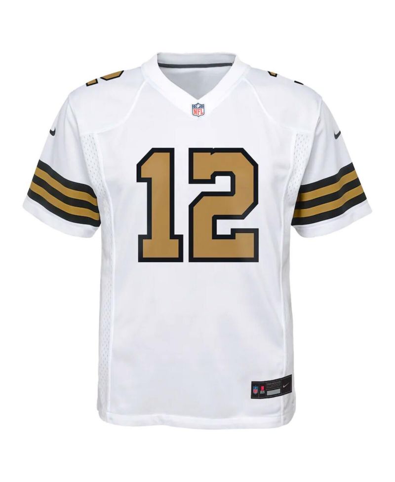Big Boys Chris Olave White New Orleans Saints Game Jersey