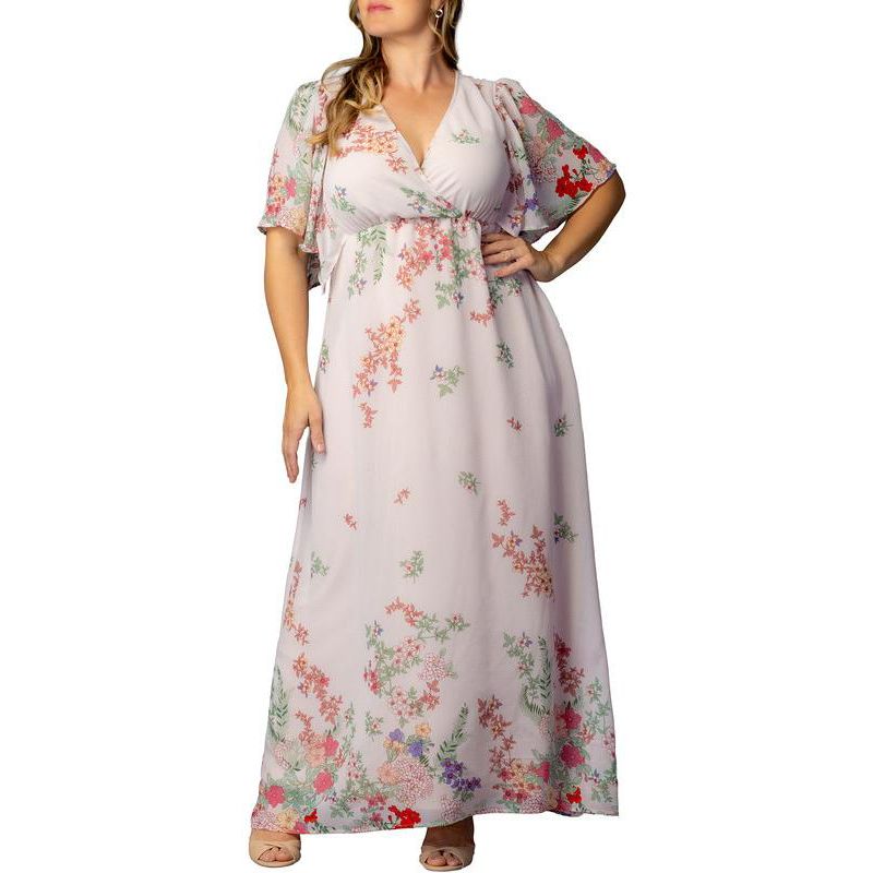 Plus Size Catalina Border Print Gown