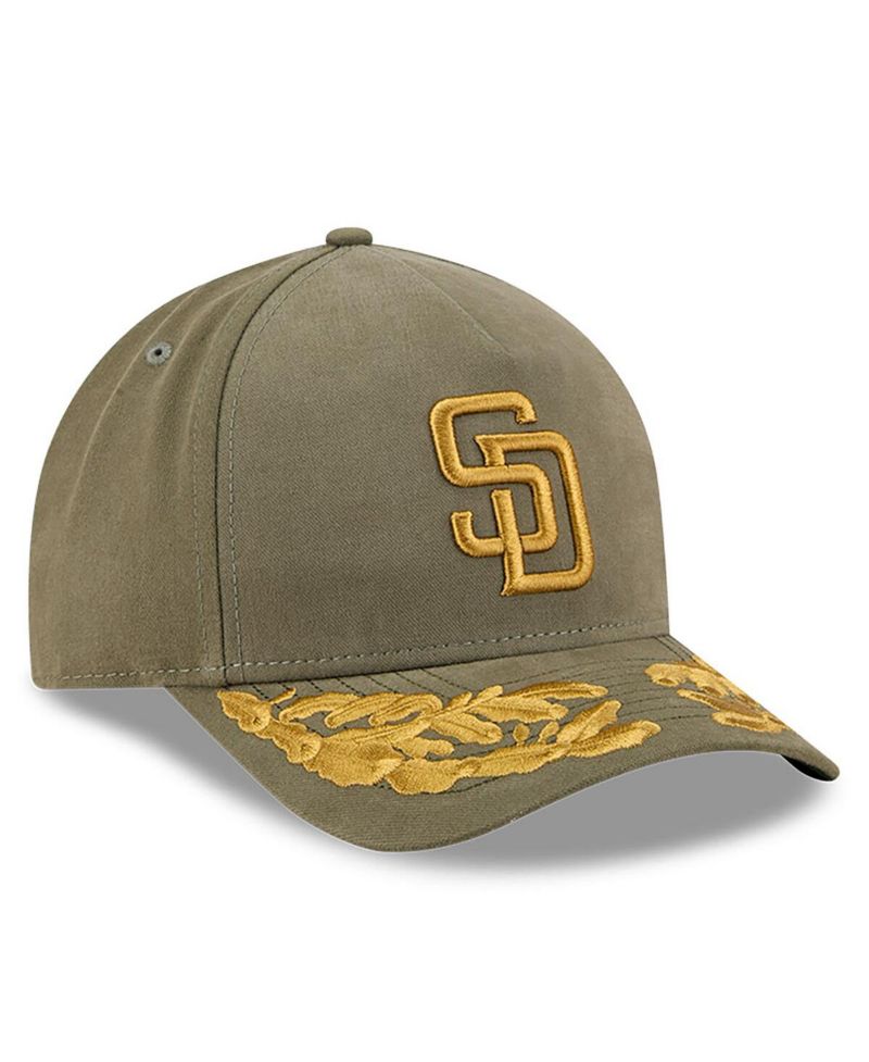 Men's Olive San Diego Padres A-Frame 9FORTY Adjustable Hat
