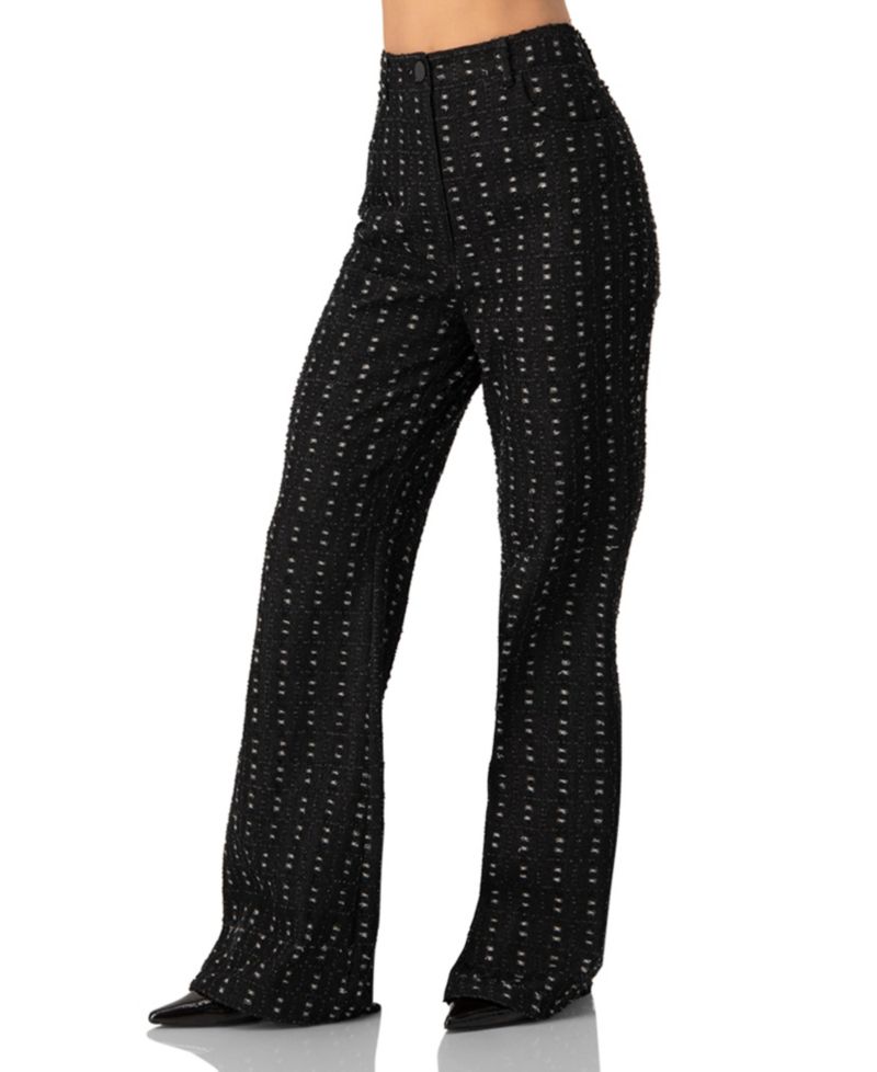 Women's Textured Wide-Leg Jeans