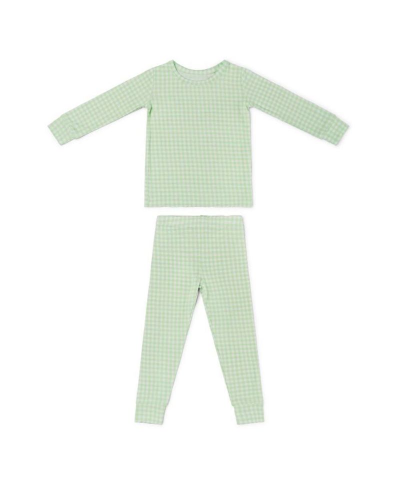 Baby Boys Pistachio Gingham Pajama Set