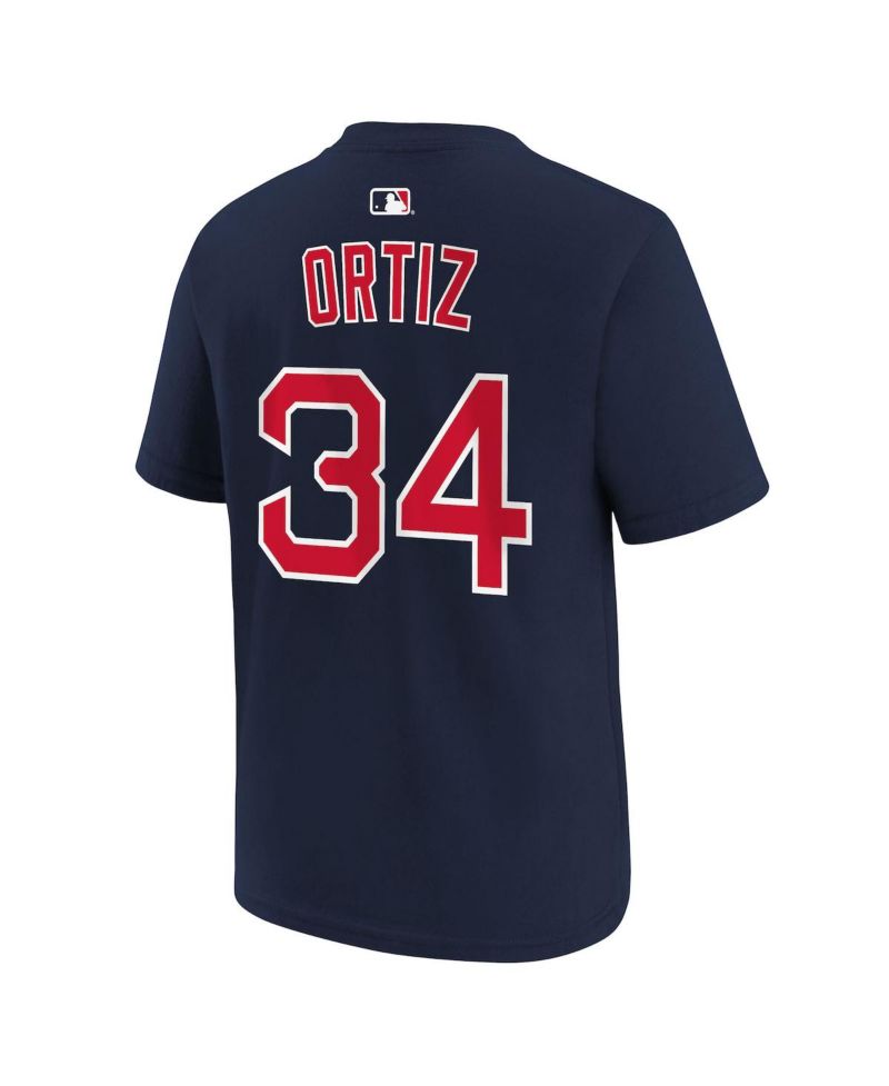 Big Boys and Girls David Ortiz Navy Boston Red Sox Name & Number T-Shirt
