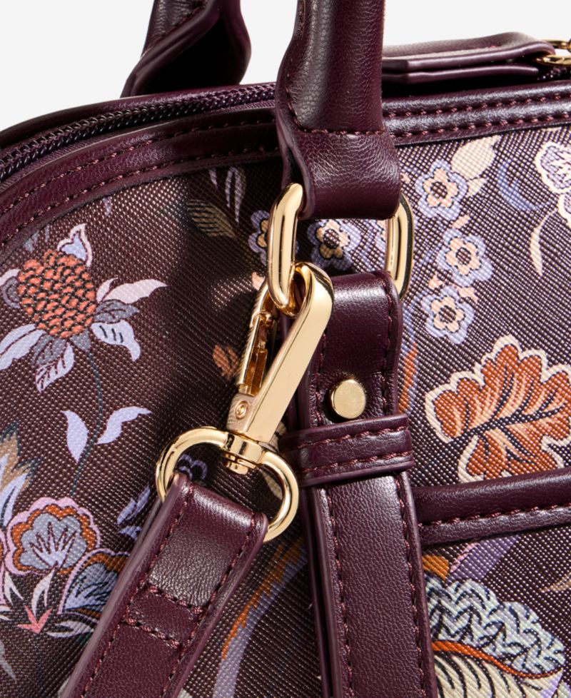 Floral Detailed Dome Satchel
