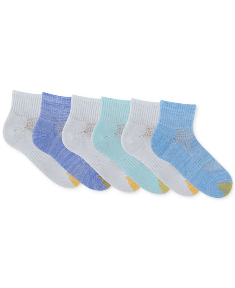 Women's 6-Pk. Sport Half-Cushion Quarter Socks 5825S5