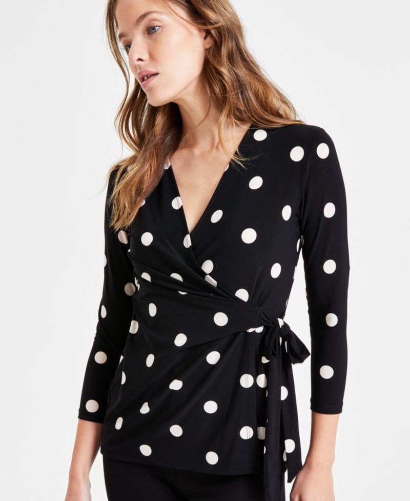 Printed Tie-Waist Top