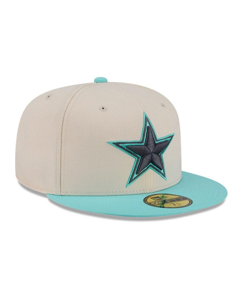 Men's Cream/Light Blue Dallas Cowboys Two-Tone Color Pack 59FIFTY Fitted Hat