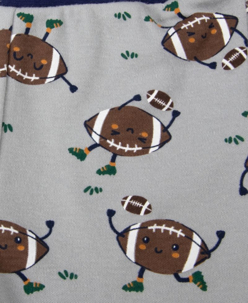 Baby Boys' Mommy and Football Bodysuit, Jogger Pants, Socks and Hat, 4-Piece Set