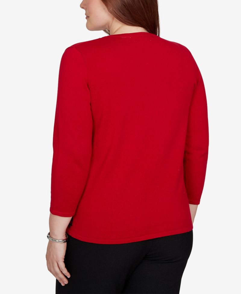 Petite Border Scroll Soutache Sweater