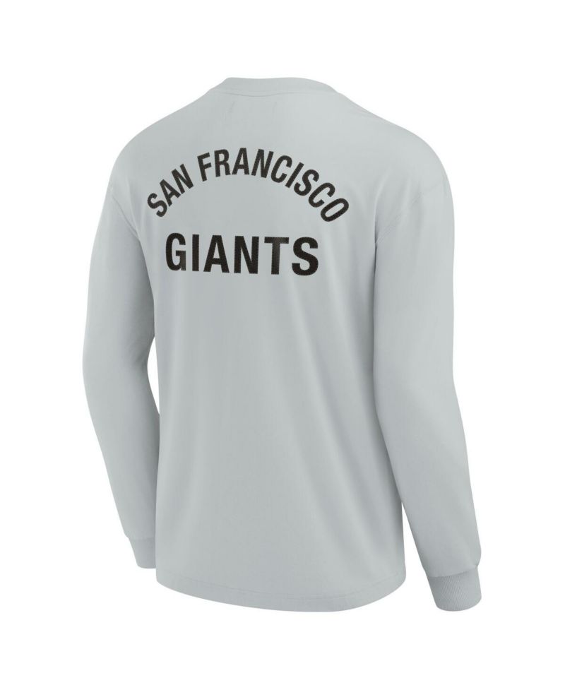 Men's and Women's Gray San Francisco Giants Super Soft Long Sleeve T-shirt
