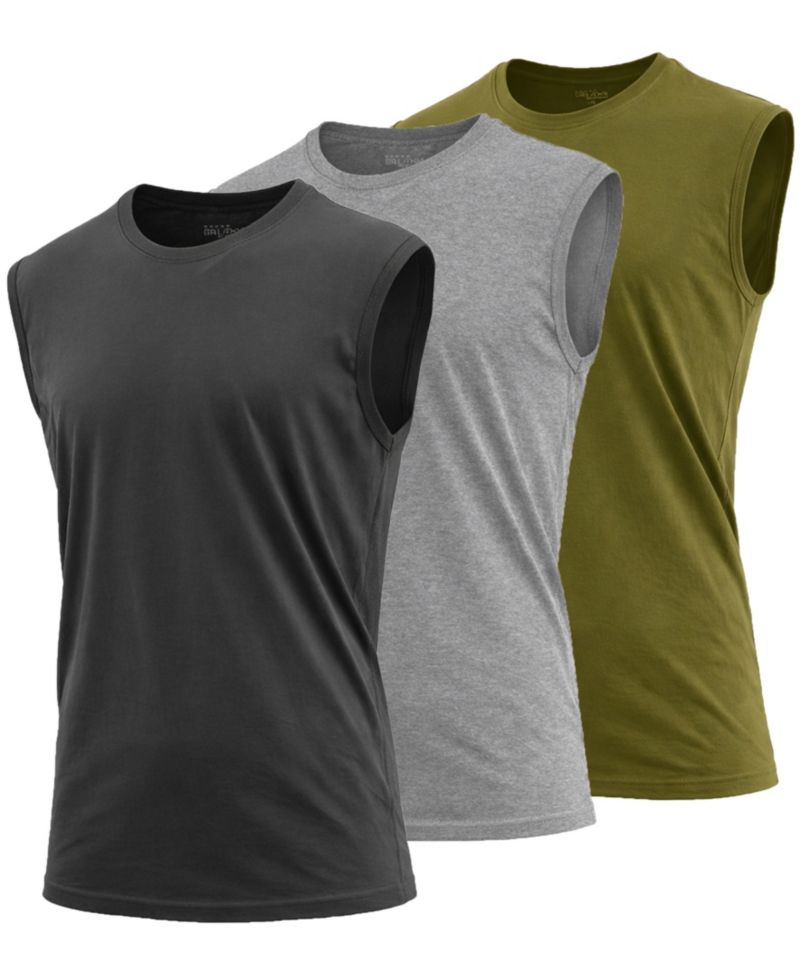 Men's 3-Pack Slim-Fit Sleeveless Muscle T-Shirt